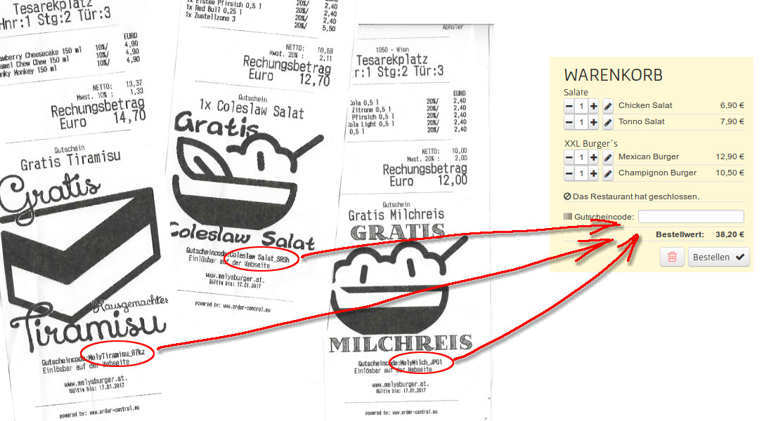 Wie kann ich einen Gutscheine einlösen bei Happy_Burger 8020-Graz